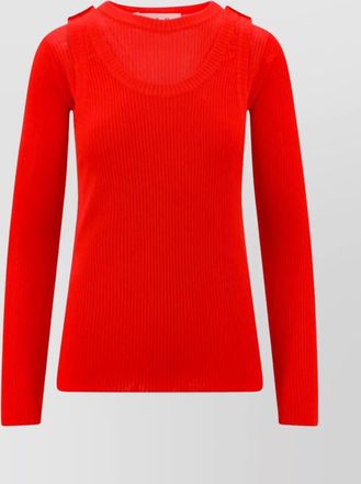 Marni ribbed viscose long-sleeve top