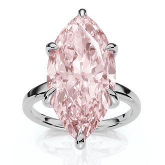 Pompeii3 Certified 5Ct Fancy Intense Pink Diamond 14k Engagement Ring Gold Lab Grown Size: 7