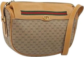 Gucci Pre-owned Cross Body Bags, female, Beige, Size: ONE SIZE Pre-owned Plastic Crossbody Bag
