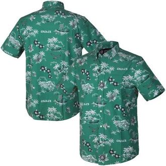 Reyn Spooner Mens Reyn Spooner Green Philadelphia Eagles Throwback Kekai Performance Button-Down Shirt at Nordstrom, Size Xxx-Large