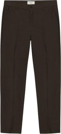 Les Deux Broeken, Heren, Bruin, W32, Polyester, Brushed Twill Tailored Pants