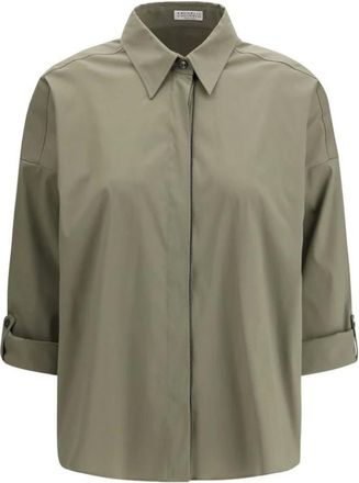Brunello Cucinelli Donna, Camicette, Verde, L, new
