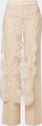 Zimmermann Valiant lace-trimmed wool wide-leg pants