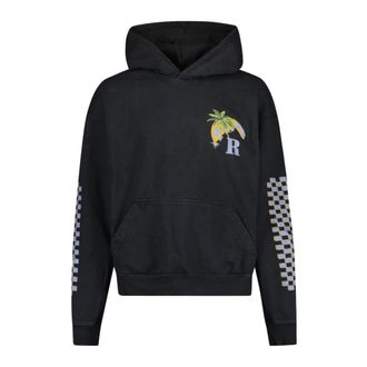 Rhude Hoodies, male, Black, Size: L Moonlight Tropics Hoodie