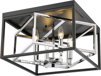 Bethel International 16In Iron Flush Mount