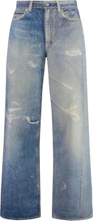 Our Legacy Back Logo Label Wide Jeans - Heren - Loose Fit Jeans - Blauw - W36 - Katoen - Jeans