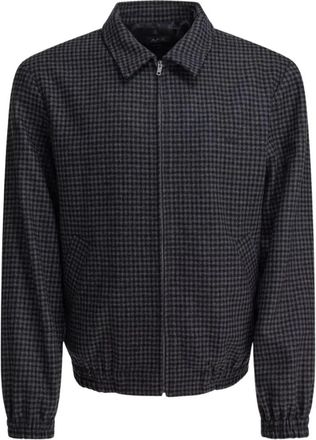 A.P.C. zip houndstooth gilbert jacket - Grey