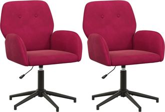 vidaXL Sillas De Escritorio Giratorias 2 Uds. 54 X 55 X 90 Cm Vidaxl