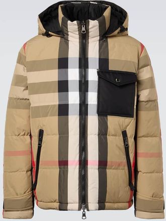 Burberry Burberry Check reversible hooded down jacket