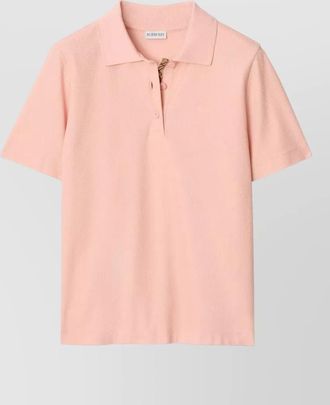 Burberry priscilla polo collar top short sleeves