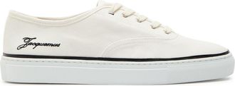 Jacquemus Les Fefe Logo-embroidered Canvas Sneakers - Off White - 38 (IT38 / UK5)
