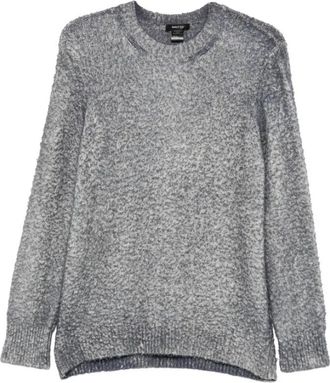 Avant Toi Boucl&eacute; Ronde Hals Trui - Heren - Ronde hals truien - Grijs - M - Denim - Truien & Vesten