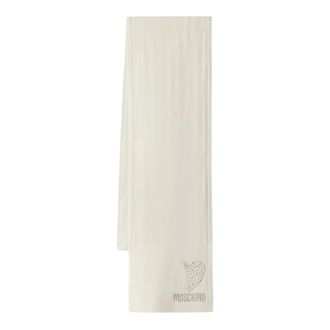 Moschino Wollen sjaal - unisex - Accessoires - Beige - Maat: ONE Size Wol
