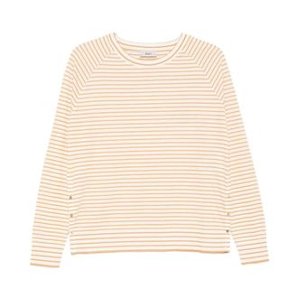 Herno Round-neck Knitwear, female, Beige, Size: L Lyocell Cotton Sweater