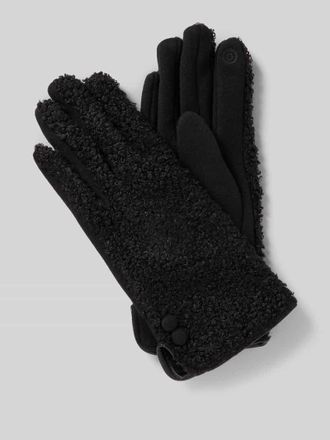 Eem Fashion Regular Fit Handschuhe mit Kunstfellbesatz in Black, Gr&ouml;&szlig;e L