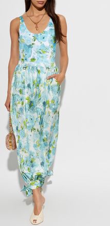 Chlo&eacute; Loose-fit Silk Trousers, Womens, Green