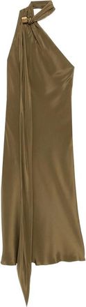 Pianoforte di Max Mara Evasto One-shoulder Hardware-detail Silk Midi Dress