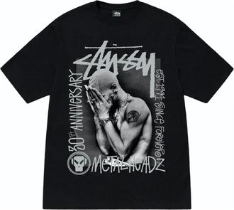 St&uuml;ssy Tops, Heren, Zwart, S, Katoen, Metalheadz 30 Tee