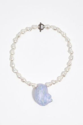 Bimba & Lola Pearl And Enameled Seashell Necklace in Blue at Nordstrom