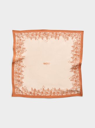 Le 31 Mens Orange floral trim tie scarf Exclusive collection from Italy