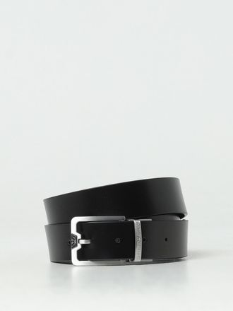 Emporio Armani Leren Riem met Logo Gesp
