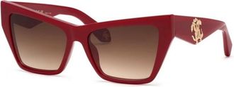 Roberto Cavalli Authentieke Src 114 09Ez Bril - Premium Kwaliteit! - unisex - Zonnebrillen - Rood - 58 MM - Accessoires