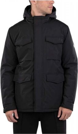 Karl Lagerfeld Parka met Capuchon - Heren - Winterjassen - Zwart - M - Polyester - Jassen
