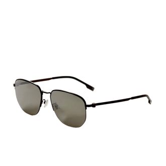 HUGO BOSS Mens Matte Dark Ruthenium 57mm Sunglasses