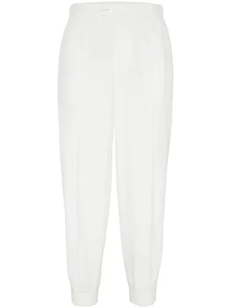 Brunello Cucinelli Nylon trousers - men - Polyester/Polyurethane - M - White