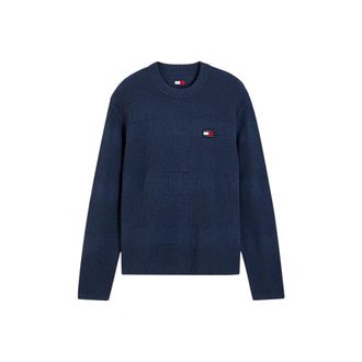 Tommy Jeans Jersey con textura de insignia - Knitwear - Hombre - Azul - XL