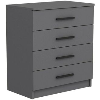 Dmora Cassettiera Kalmaegi, Settimino multiuso, Com&ograve; camera da letto, Mobile con cassetti, 70x79 h42 cm, Grigio Cenere - Dmora