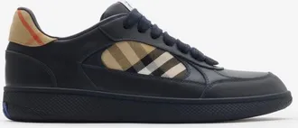 Burberry Leather and Check Terrace Sneakers
