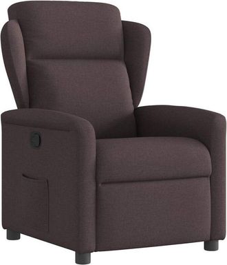vidaXL Sill&oacute;n Reclinable De Tela Marr&oacute;n Oscuro Vidaxl