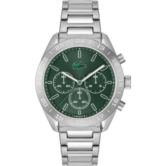 Lacoste Boston Chronograph Bracelet Watch, 42mm in Green at Nordstrom