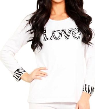 Angel Love Scoop Neck Sweater In White