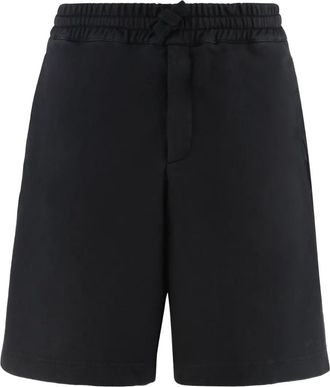 Alexander McQueen Shorts con logo ricamato - Nero