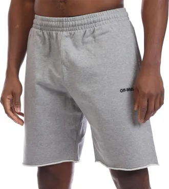 Off-white Mens Off White All Sweat Shorts in Grey black - Size X-Small