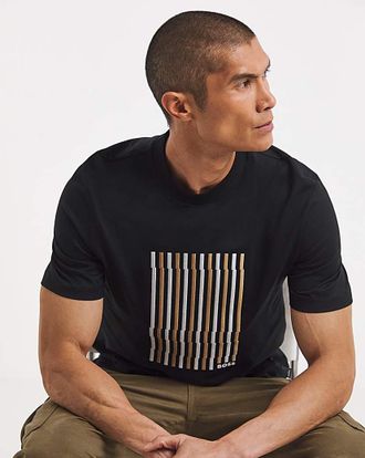 HUGO BOSS Embroidered Graphic T-Shirt