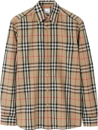 Burberry Beige Check Motif Shirt