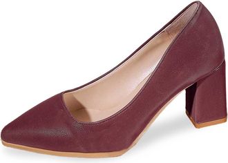 Generic Womens High Heels Elegant Pointed Toe Stiletto Comfortable Evening Shoes for Party Wedding Evening Occasions, Brick Red, 2/2.5 UK