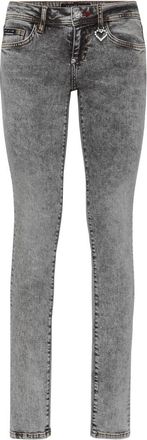 Philipp Plein Slim Fit - Dames - Skinny Jeans - Grijs - W30 - Katoen - Jeans