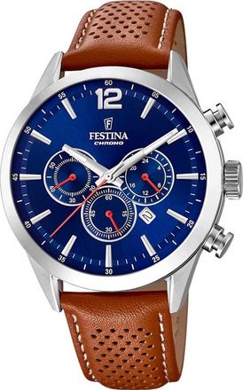 Festina F20542-3 Mens Timeless Chronograph Watch - Silver - One Size