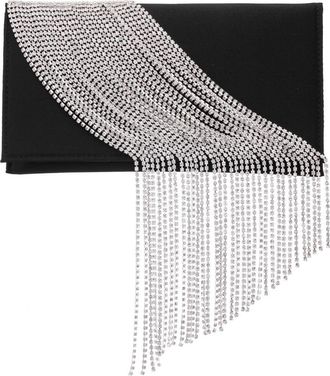 Nina Carma Fringe Clutch in Black at Nordstrom