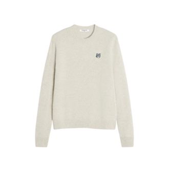 Maison Kitsun&eacute; Heren, Truien, Beige, Maat: XS Wol