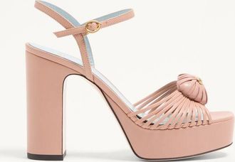 Valentino Garavani Coeur Royal Platform Sandal In Kidskin 115Mm Wo