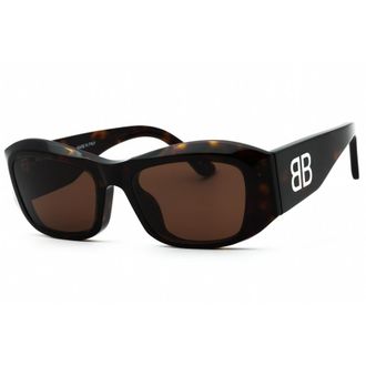 Balenciaga Ladies Brown Rectangular Sunglasses BB0397SA