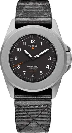 Unimatic Modello Quattro Toolwatch Quartz Black Dial Mens Watch UT4 GMT