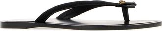 Versace Mens Suede Thong Sandal Black