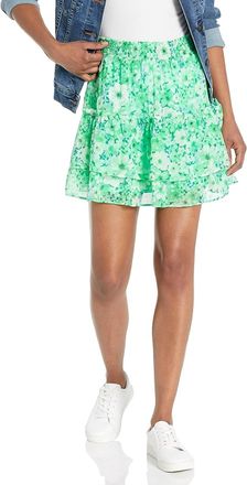 BB Dakota Beat Goes Chiffon Skirt In Basil