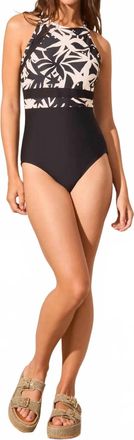 Tribal Flatten It Swimsuit In Seashell